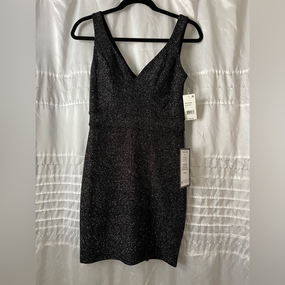 Macys Crystal Doll Sparkle Black Dress - Size 3